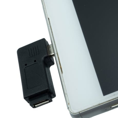 microUSB(L型下向き オス) / microUSB (メス) L型コネクタ 下向き （左） SMCF-MCML