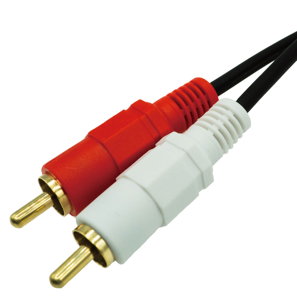 エスエスエーサービス RCA 片側L型ピンプラグ オーディオケーブル 1m