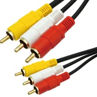 エスエスエーサービス AVケーブル RCA(赤・白・黄）両側 ストレートコネクタ ビデオ テレビ ゲーム機などに 約1m SARC-RCA10SS