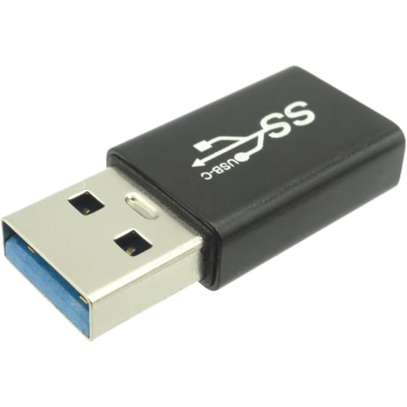 エスエスエーサービス 2個セット USB3.2 TYPE-A(オス)-Type-C(メス) 最大10Gbps パソコン スマホ充電 3V/5A 変換コネクタ STCF-UAM3-2P