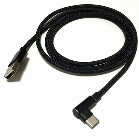 USB2.0 Type-C L型ケーブル 1m 100cm ブラック iPad OS17 動作確認済 エスエスエーサービス SU2-TCL100B