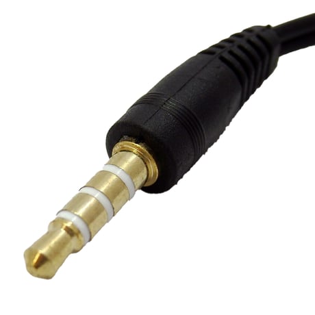 3.5mm 4極ステレオ(オス) - 3極ステレオ音声+マイク(メス) ケーブル 15cm SSA ST35-SM35F