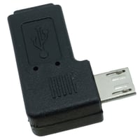 microUSB(L型下向き オス) / microUSB (メス) L型コネクタ 下向き （左） SMCF-MCML