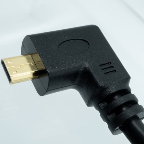 microHDMI（オス）- HDMI TYPE-A(メス） L型変換ショートケーブル 右向き 約15ｃｍ デジカメ ビデオカメラ パソコン ラズパイ接続に MCHDMI-15HR
