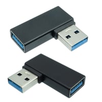 USB3.0 A 5Gbps転送対応 L型変換コネクタ 左右セット SUAF-UAML3 USB3.0 A オス-メス L型左右向き エスエスエーサービス SUAF-UAMRL3