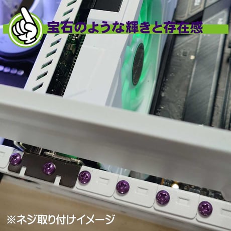 カラーネジ インチタイプ パープル 紫 ＃6-32 ネジ長約4ｍm マザーボード ドライブ PCケース 固定 10個入 SN-020PP エスエスエー