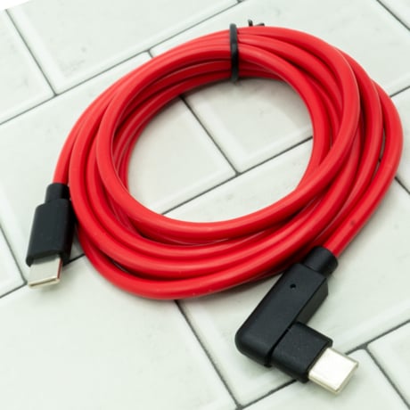 エスエスエーサービス PD（最大100W)充電対応 USB2.0 Type-C 充電・データ転送ケーブル オス-オスL型 約1.5m SU2-TCCL150R
