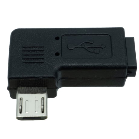 microUSB(L型下向き オス) / microUSB (メス) L型コネクタ 下向き （左） SMCF-MCML