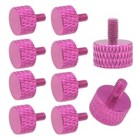 エスエスエーサービス 手回しミリネジ M3-6mm つまみミニサイズ SN-015PK-10 ピンク