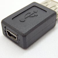 USB miniUSB(メス) → USB A(メス) 変換コネクタ エスエスエーサービス SMIF-UAF