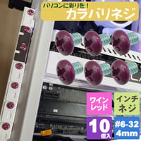 カラーネジ インチタイプ ワインレッド＃6-32 ネジ長約4ｍm マザーボード ドライブ PCケース 固定 10個入 SN-020WR エスエスエー
