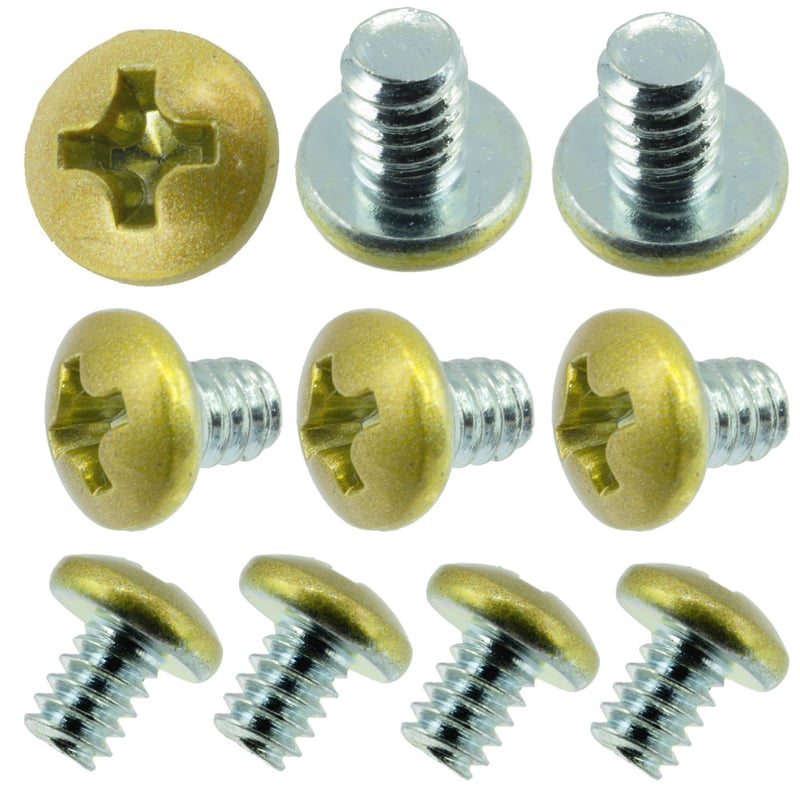 カラーネジ インチタイプ ゴールド 金 ＃6-32 ネジ長約4mm