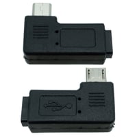 エスエスエーサービス 2個セット microUSB変換コネクタ (microメス/microオス L型下向き)SMCF-MCML-2P
