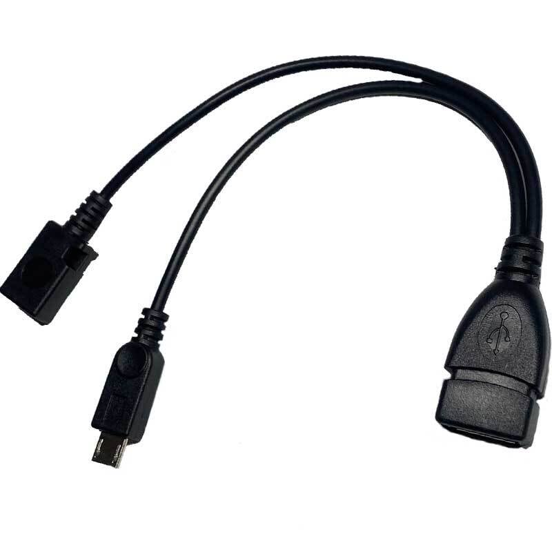 エスエスエーサービス microUSB(オス) - A(メス) TYPE-A（メス) 給電機