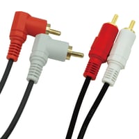エスエスエーサービス RCA 片側L型ピンプラグ  オーディオケーブル 1m 金メッキ仕様 赤 白 STRC-RCA10LS