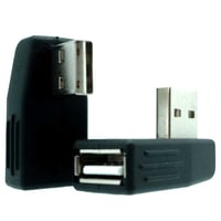 エスエスーエーサービス USB2.0 両差対応 2個セット リバーシブル USB A(オス) - USB A(メス) L型リバーシブルコネクタ 充電・転送対応 SUAM-UAFW-2P