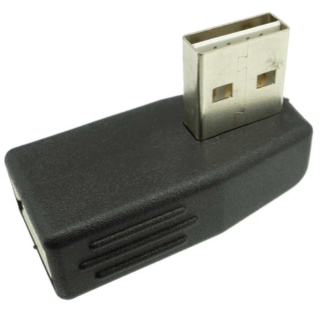 エスエスーエーサービス USB2.0 両差対応 2個セット リバーシブル USB A(オス) - USB A(メス) L型リバーシブルコネクタ 充電・転送対応 SUAM-UAFW-2P