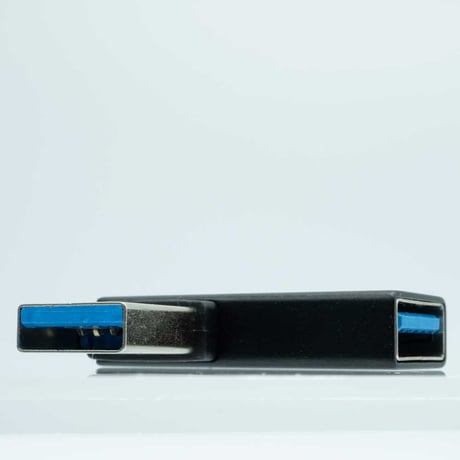 USB3.0 A オス-メス L型左向き 5Gbps転送対応 変換コネクタ エスエスエーサービス SUAF-UAML3
