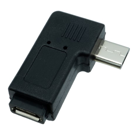 エスエスエーサービス 2個セット microUSB変換コネクタ (microメス/microオス L型下向き)SMCF-MCML-2P