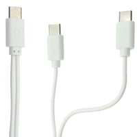 エスエスエーサービス 充電専用 2台同時充電ケーブル Type-C - Type-C2股ケーブル 5V3A出力対応 約20センチ SU2-TCC20X2WH ホワイト