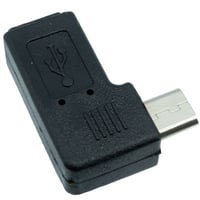 microUSB(オス) - microUSB(メス)  L型コネクタ 上向き  右 SMCF-MCMR  エスエスエーサービス