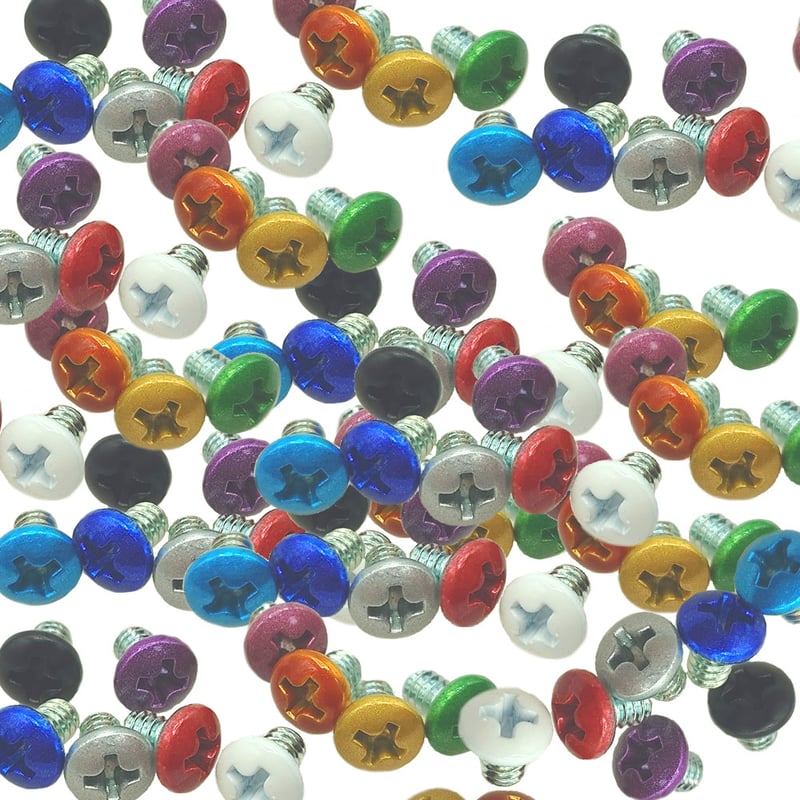 カラーネジ インチタイプ ホワイト（白） ＃6-32 ネジ長約4mm