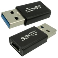 エスエスエーサービス 2個セット USB3.2 TYPE-A(オス)-Type-C(メス) 最大10Gbps パソコン スマホ充電 3V/5A 変換コネクタ STCF-UAM3-2P