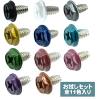 【お試し価格】カラバリネジ 十字穴付き六角インチネジ パソコン 電源 I/Oパネル マザーボード固定 グラフィックカード固定 エスエスエーサービス SN-022AC1 基本の11色各1個入