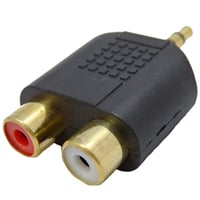 3.5mm 3極ステレオ(オス) - RCA(メス)変換コネクタ エスエスエーサービス ST35-RCAF