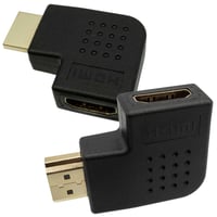 【2個セット】HDMI ver1.4対応 L型変換 コネクタ 左向き HDMI延長プラグ HDMI 横 縦 オス→メス エスエスエーサービス SHDM-HDMFLL-2P