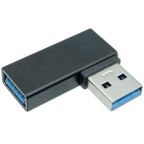 USB3.0 A オス-メス L型左向き 5Gbps転送対応 変換コネクタ エスエスエーサービス SUAF-UAML3