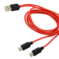急速充電2.4A対応 microUSB 2股 充電専用 ケーブル 80cm　エスエスエーサービス SU2-MC80X2