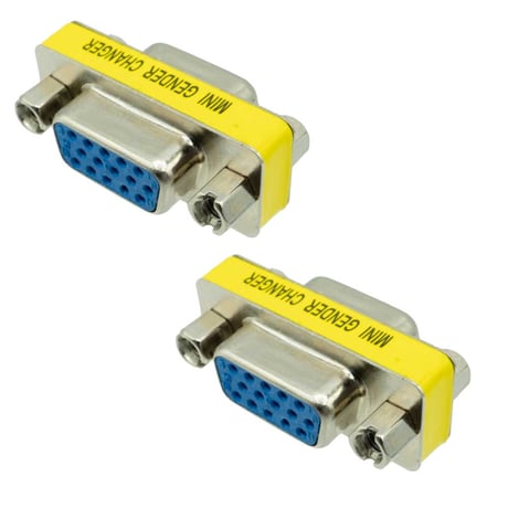 エスエスエーサービス VGA(ミニDsub-15ピン）中継コネクタ VGA(メス)- VGA(メス) SVGAF-VGAF-2P
