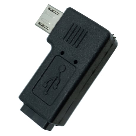 エスエスエーサービス 2個セット microUSB変換コネクタ (microメス/microオス L型下向き)SMCF-MCML-2P