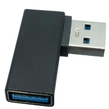USB3.0 A オス-メス L型左向き 5Gbps転送対応 変換コネクタ エスエスエーサービス SUAF-UAML3