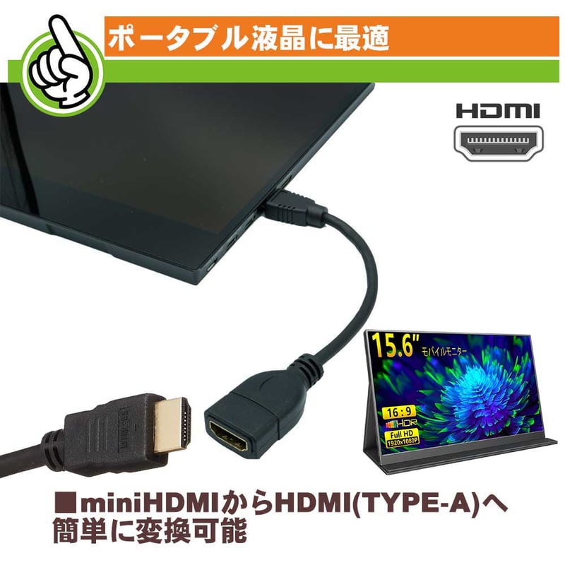 エスエスエーサービス お得な2本セット miniHDMI 変換ケーブル HDMI
