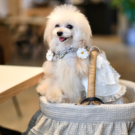 Bouquet de muguet ブーケドゥミュゲ ワッフルリネンワンピース Bouquet de muguet ブーケドゥミュゲ ワッフルリネンワンピース