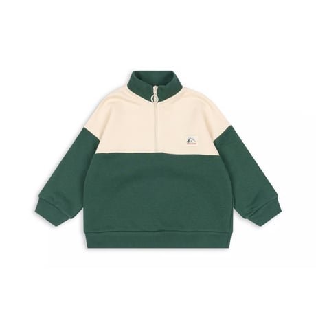 【Konges Sløjd】LOU HALF ZIP SWEAT OCS - SMOKE PINE