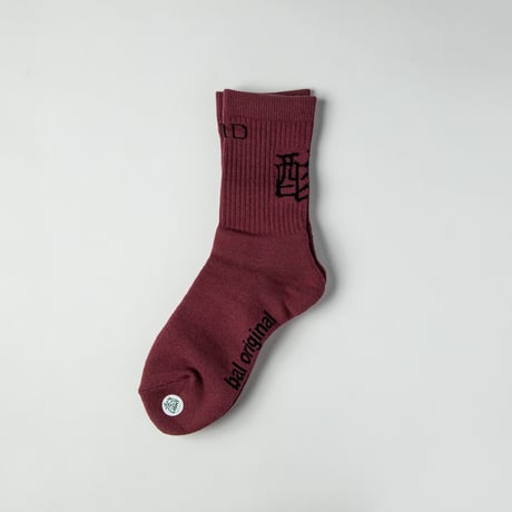 【Mary Jane Exclusive】ACID × BAL × MY LOADS ARE LIGHT -  ACID SOCKS (Burgundy)