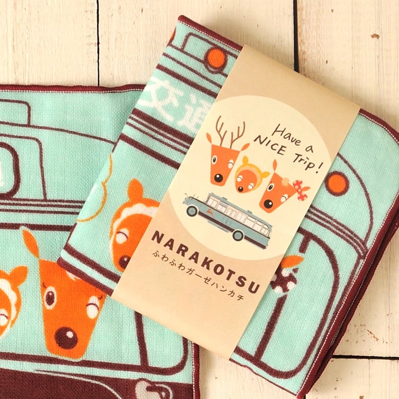 奈良交通ふわふわガーゼハンカチ | づっとなら公式オンラインショップ