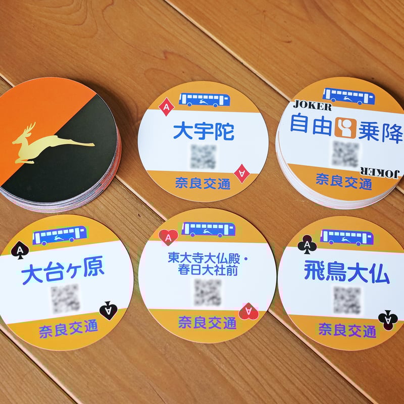 奈良交通　バス停　看板　廃品 奈良交通バス停標板ミニコースター | づっとなら公式オンラインショップ