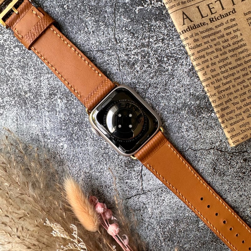 おしゃれでシンプルなアップルウォッチ キャメル | leather studio faith 