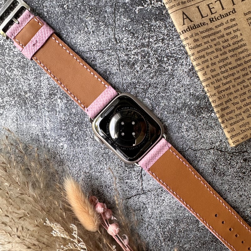 おしゃれでシンプルなアップルウォッチ サクラピンク | leather おしゃれでシンプルなアップルウォッチ サクラピンク | leather