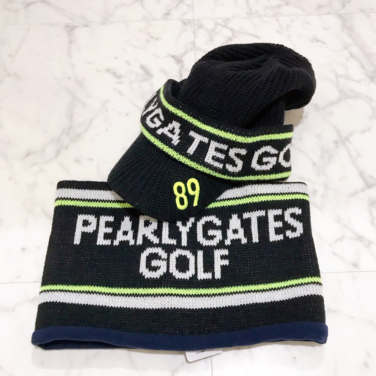 PEARLY GATES ニット帽 レッグ&ネックウォーマー