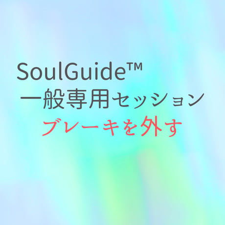 Soul Guide™一般専用セッション【ブレーキを外す】