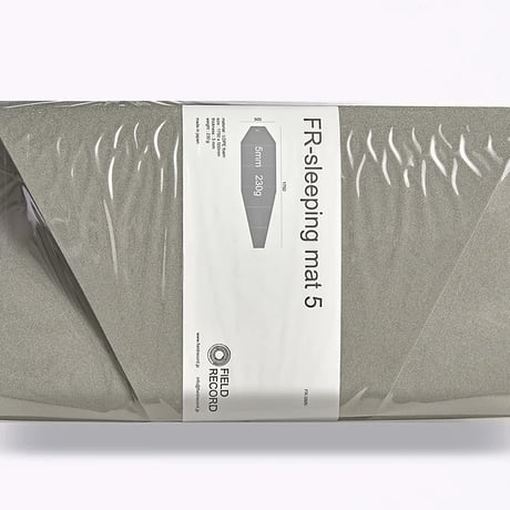 FIELD RECORD | FR-sleeping mat 5