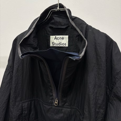 Acne Studios Halfzip Nylon Anorak Black