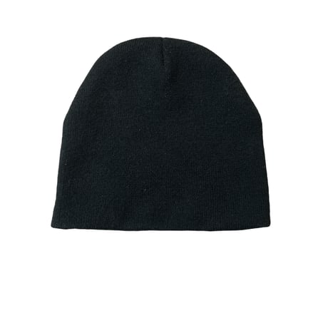 Apple Beanie Knit cap Black 刺繍ロゴ