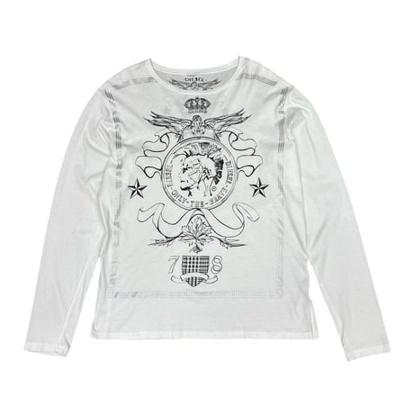 DIESEL Emblem Graphic Print L/S Tee