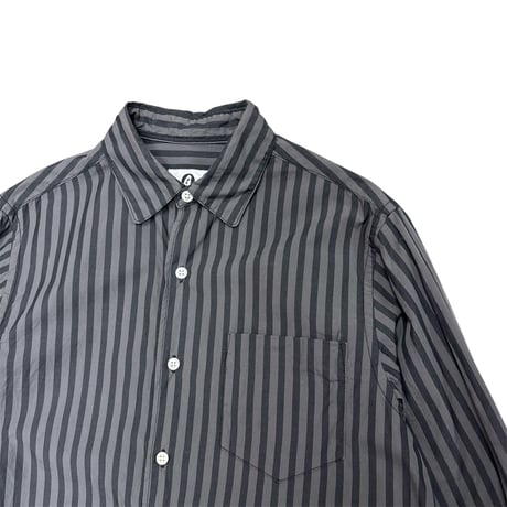 GOODENOUGH Back Logo Print Stripe L/S Shirt